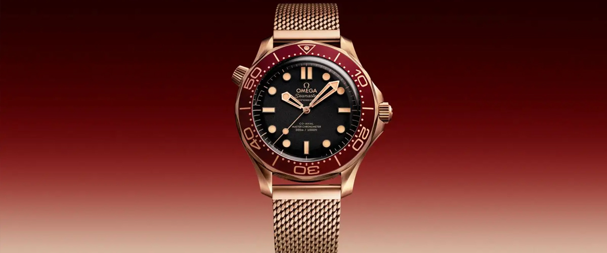 欧米茄推出全新海马系列300米潜水表 青铜金与勃艮第红相映生辉
